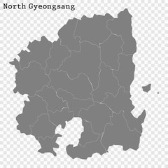 High Quality map province of South Korea