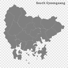 High Quality map province of South Korea