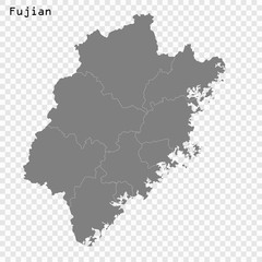 Fototapeta premium High Quality map province of China