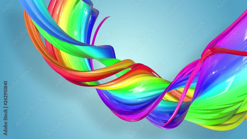 Aufkleber abstract seamless background with multicolored ribbons. rainbow stripes are moving in a circle and t