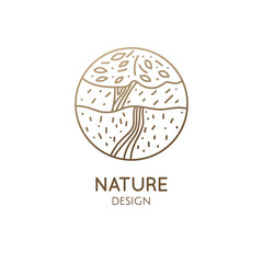 Landscape doodle illustration