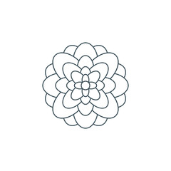 thin line flower logo