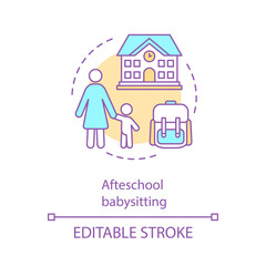 Obraz na płótnie Canvas After-school babysitting concept icon