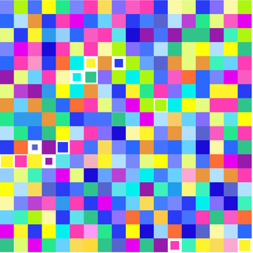 Mosaic of a bright colorful squares on a white background © Olena