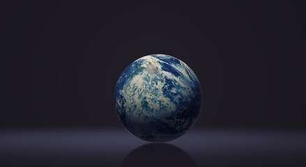 blue planet 3d rendering  for earth day and  eco content.