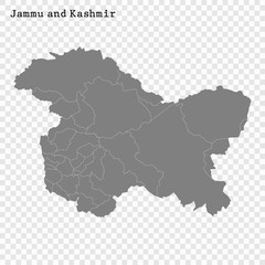 High Quality map of state of India