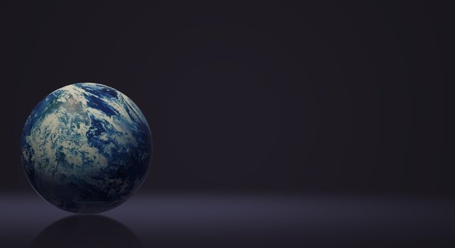 blue planet 3d rendering  for earth day and  eco content.