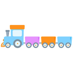 Naklejka premium A toy colorful train