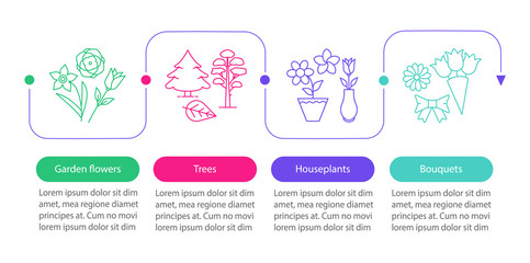 Flora vector infographic template