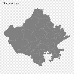 Fototapeta premium High Quality map of state of India