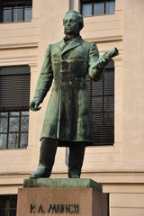 Statue of the Norwegian historian Peter Andreas Munch in Oslo, Norway. The statue was erected in 1933