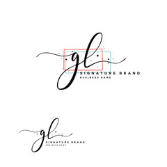 G L GL Initial letter handwriting and  signature logo.