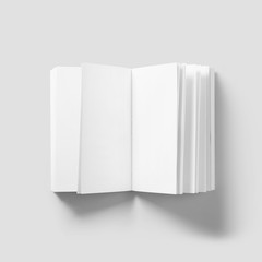 Design concept - top view of white notebook with for mockup