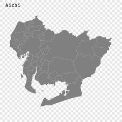 High Quality map prefecture of Japan