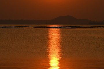 sunset, sun, sea, sky, water, sunrise, landscape, orange, nature, ocean, red, clouds, evening, dusk, mountain, cloud, coast, beach, sunlight, island, yellow, beautiful, silhouette, romantic, lake