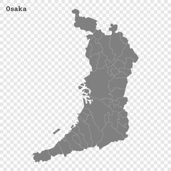 High Quality map prefecture of Japan
