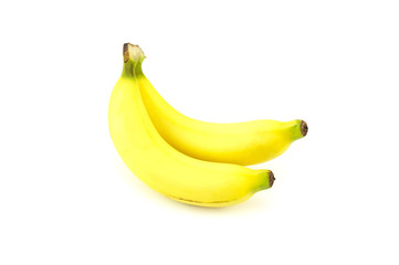 Bunch of ripe banana isolated on white background