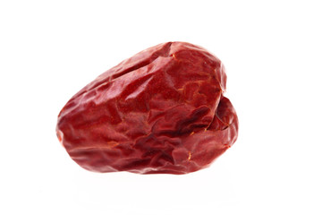 Red on a white background