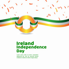 Ireland Independence Day Vector Template Design Illustration