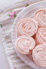 Marshmallow on plate