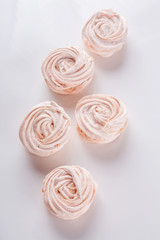 Apple Marshmallow with Lemon Zest on White