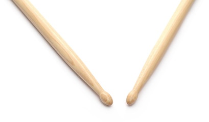 Drumsticks, pair isolated on white background