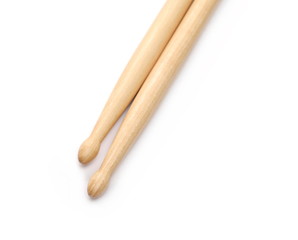 Drumsticks, pair isolated on white background