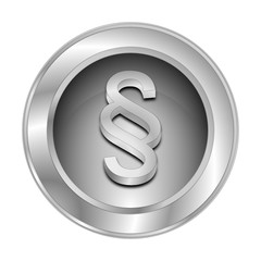 Law paragraph button - 3D illustration