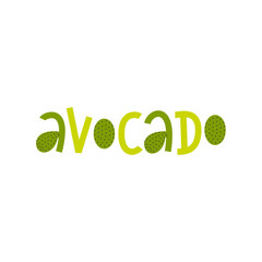 Avocado-hand lettered vector phrase.