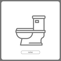 toilet closet icon vector