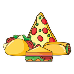 pizza burrito taco sandwich