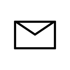 Vector image of isolated icons of a closed envelope. Design a flat icons closed message