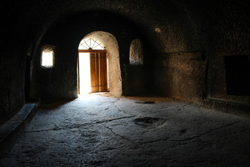 Obraz premium Cave town in Georgia, summer, vacation