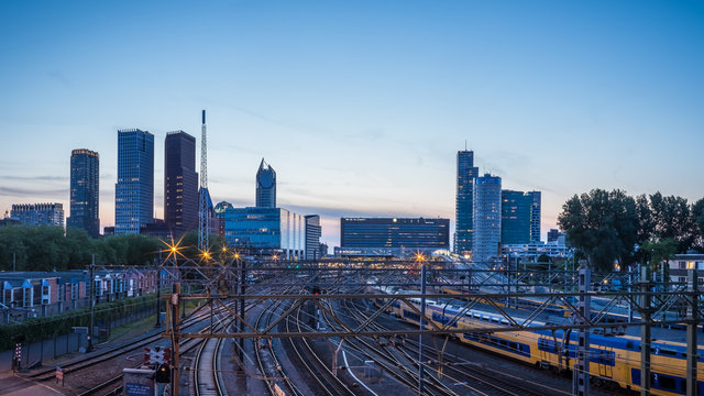 The Hague Central station panorama view