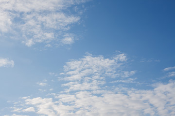 Beautiful sky with fluffy clouds
