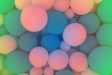 Multicolored balloons, colored lighting bubbles beautiful holiday texture, background