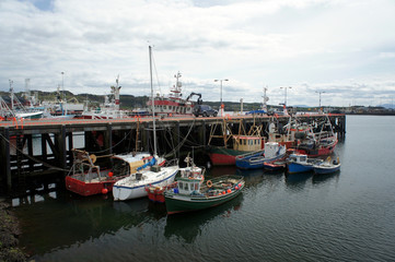 Fototapeta na wymiar Killybegs is the largest fishing port in the country and on the island of Ireland.