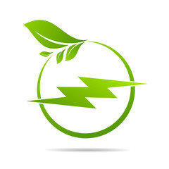 Energy green electricity design icon