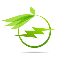 Energy green electricity design icon