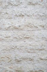 New rough stone wall closeup