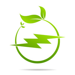 Energy green electricity design icon