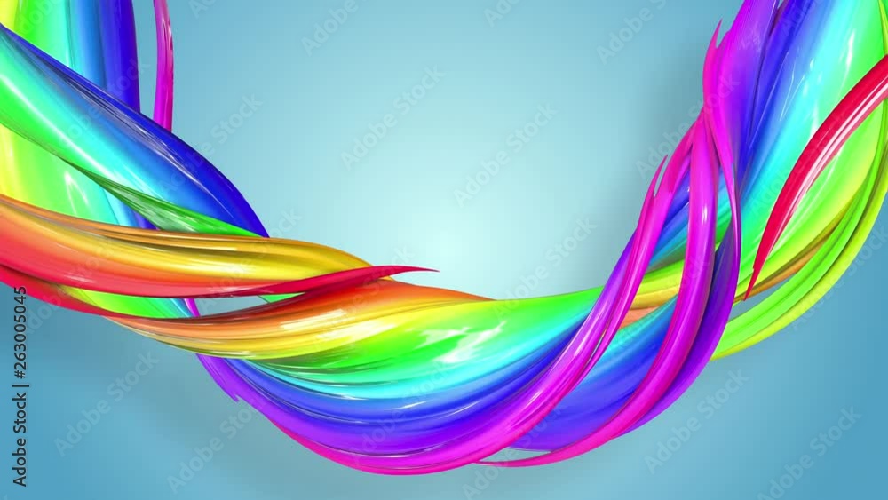Aufkleber abstract seamless background with multicolored ribbons. rainbow stripes are moving in a circle and t