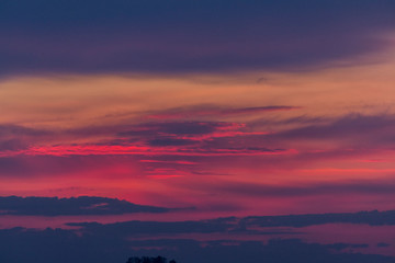 sunset in the mountains