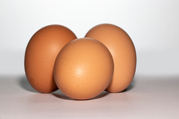 brown chicken egg isolated on white background.  brown oval chicken egg isolated on white background 