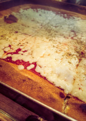 Fresh sicilian pizza 