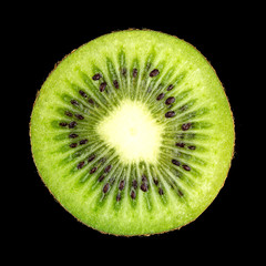 Sliced kiwi. Kiwi. Healthy food. Tropical fruit. Still life. Juicy kiwi on black background