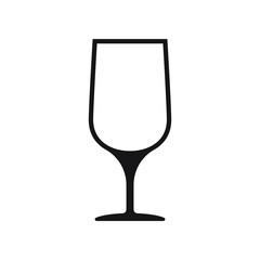 Wineglass vector, icon, symbol. Vector illustration. Vector illustration isolated on white background. 