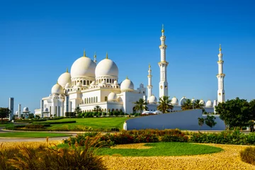 Foto auf Glas Imposing Sheikh Zayed Grand Mosque in Abu Dhabi 1 © Christian B.