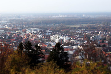 paisaje ciudad efecto miniatura
