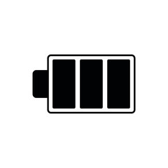 Full battery outline vector icon